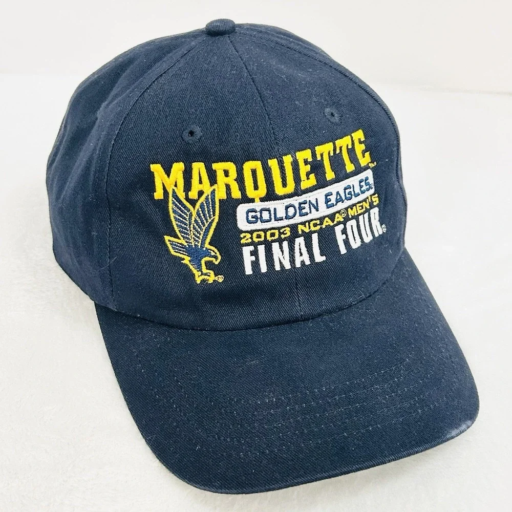 Marquette Golden Eagles NCAA 2003 Men's Final Four Hat Cap Adjustable Strap Blue